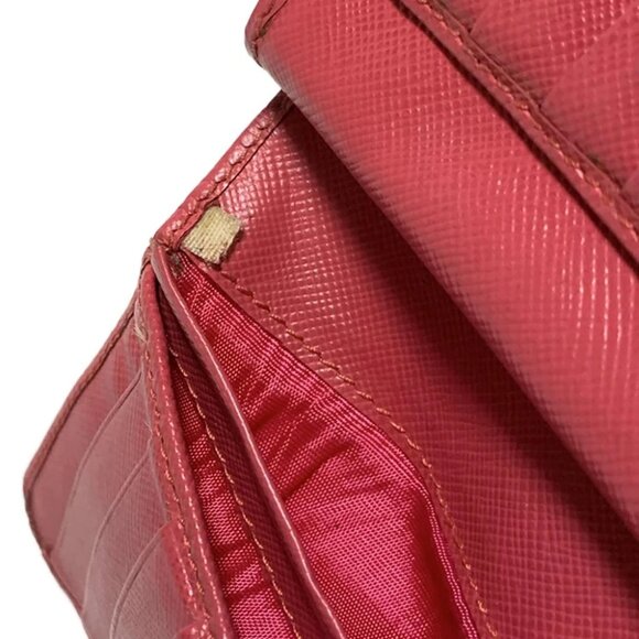Auth PRADA - 1M1225 Pink Leather Bifold Wallet - Picture 2 of 7